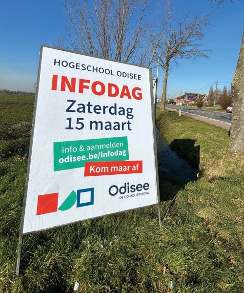 Reclamebord infodag Odisee