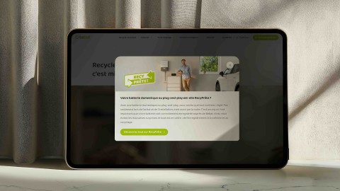 Foto campagne Bebat op iPad